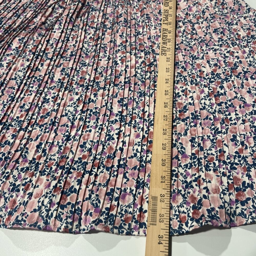 Lulus Womens Dress Floral Purple Pink‎ White Tie Back Accordian V-neck XL NEWT - Picture 16 of 16